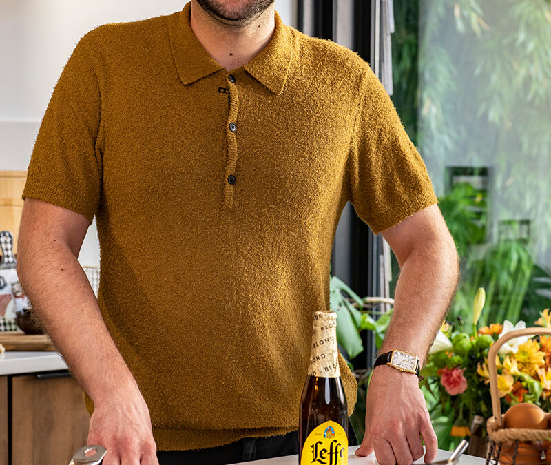 Des frites avec de la Leffe blonde